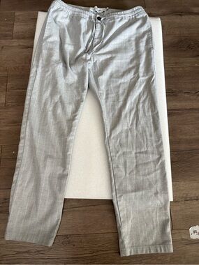 Topman Light Gray Drawstring Chinos